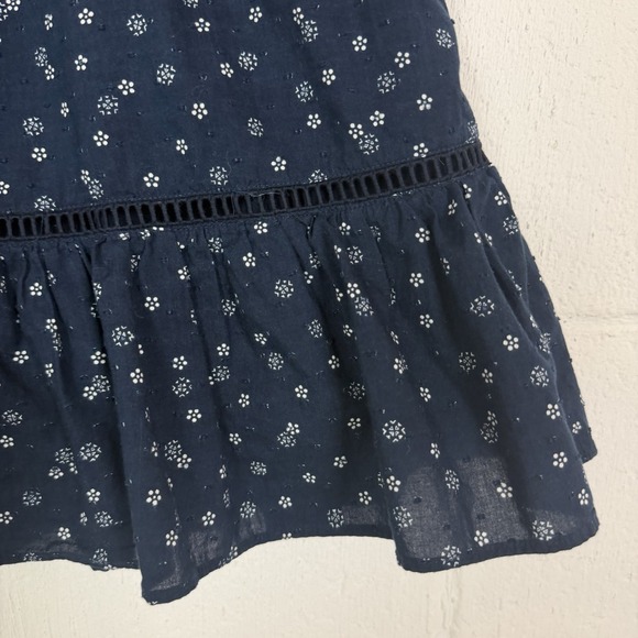 Madewell Smocked Ruffle Mini Skirt Bandana Floral Lined Cottage BoHo Dainty SZ S - Picture 3 of 11